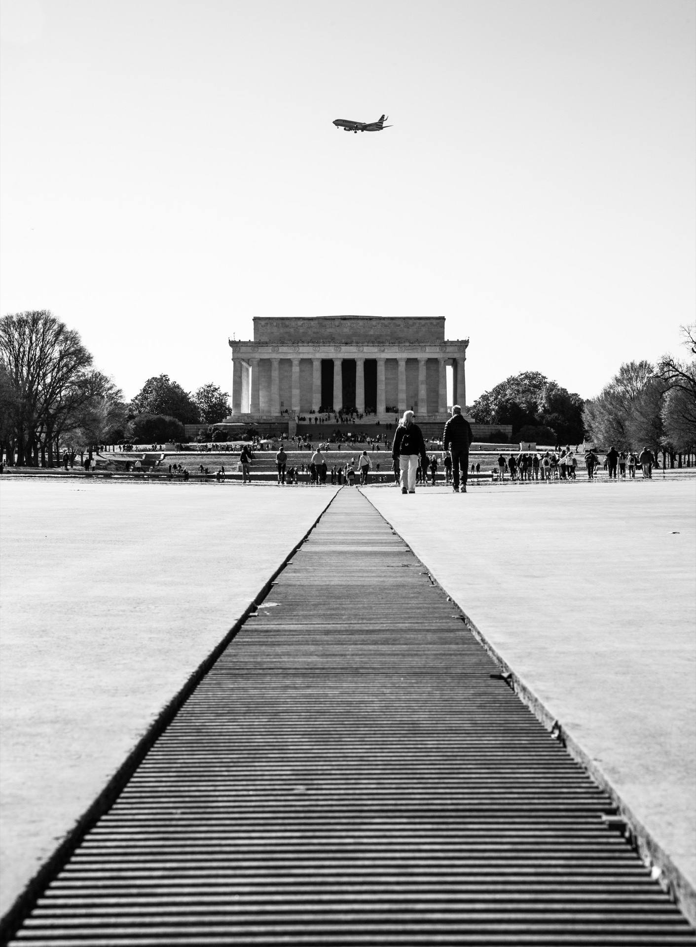 Lincoln Memorial seen from across the reflecting pool, Washington DC