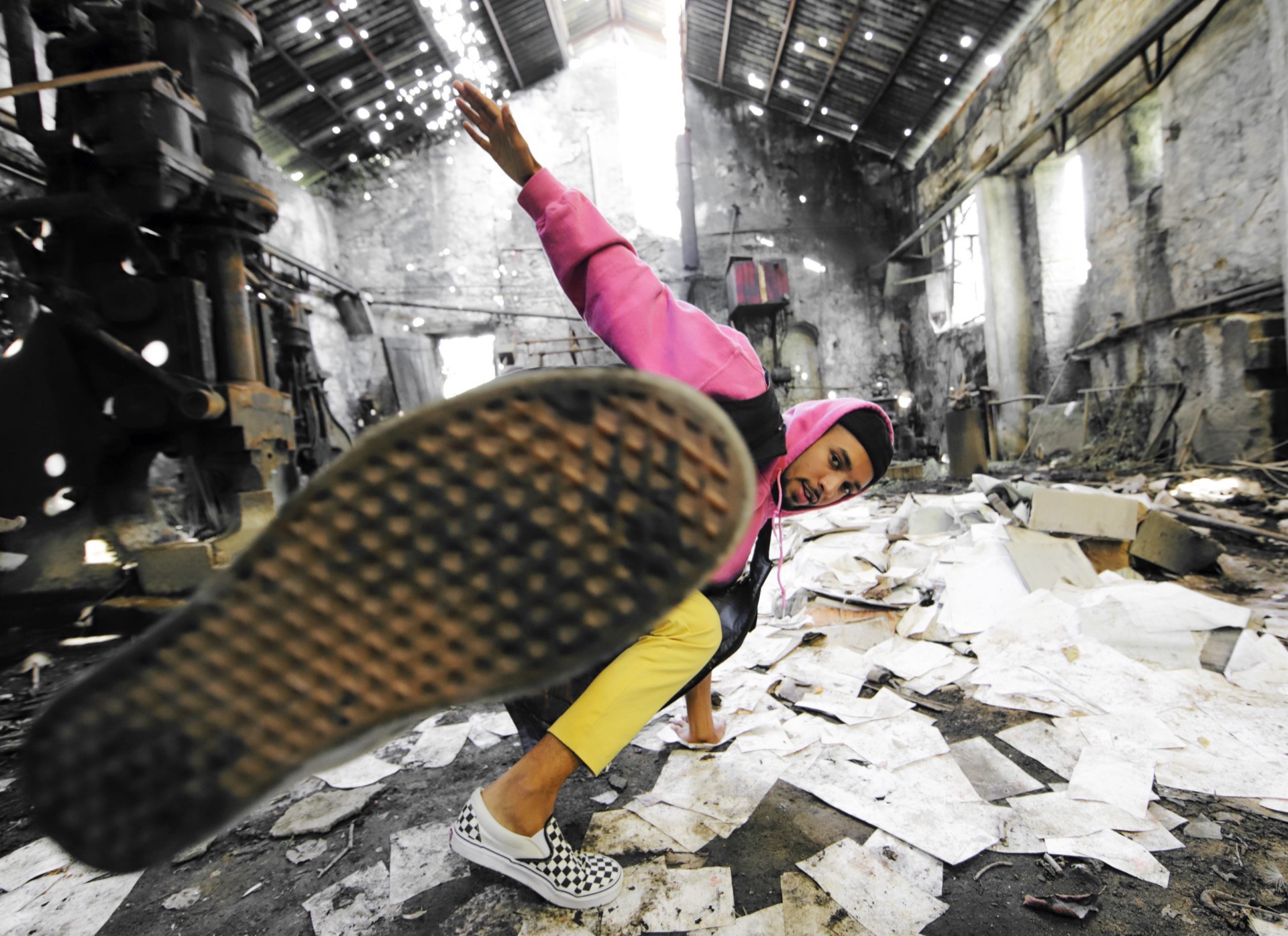 Portrait in an abandoned building